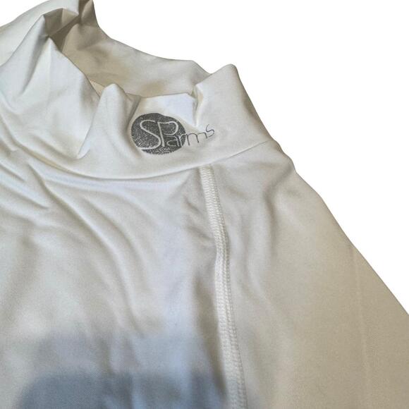 SPARMS SP Full Body Warm Mock High Neck Long Sleeve UV Sun Shirt White NWT XL - Picture 4 of 7